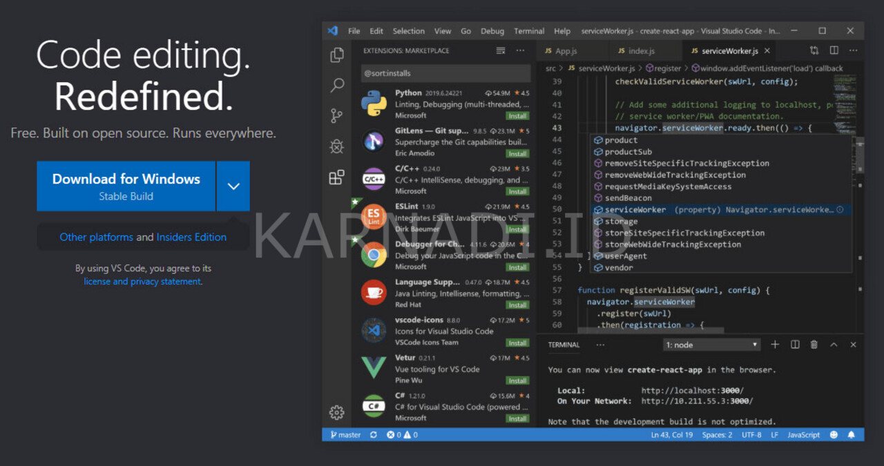 Visual Studio Code Text Editor